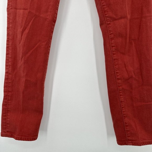 Adriano Goldschmied AG Red Orange The Stevie Slim Straight Ankle Sz‎ 28R - Picture 5 of 10